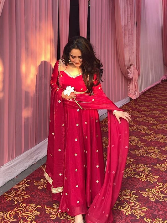 Nayra-RT Fendy silk Anarkali set with duptta