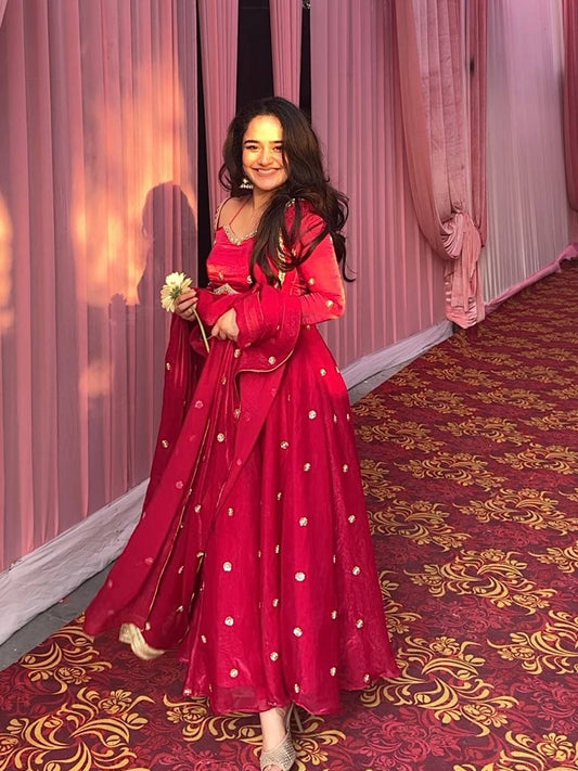 Nayra-RT Fendy silk Anarkali set with duptta