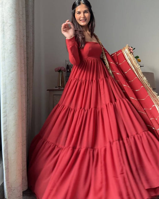 Kanak-KD Faux Georgette Anarkali Set
