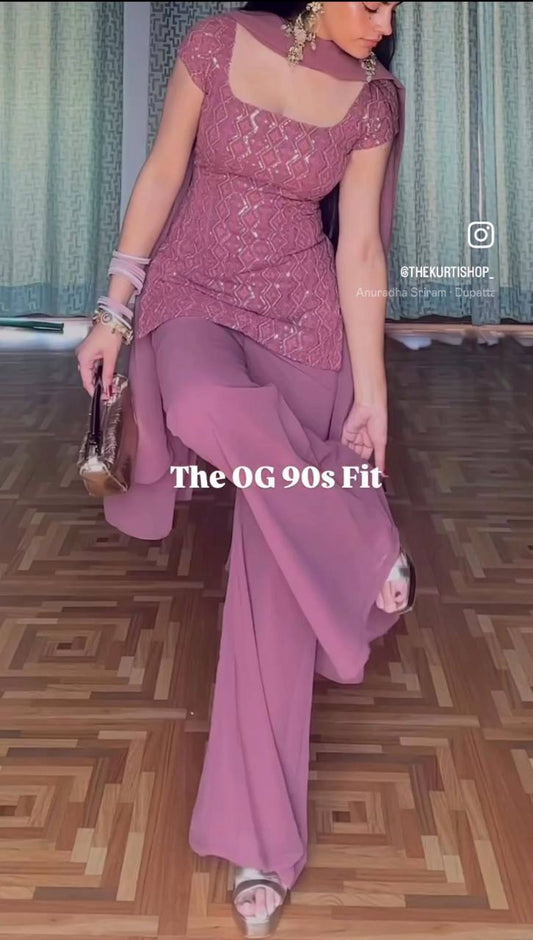 Tina-RT Faux Georgette kurta with Boot cut pent