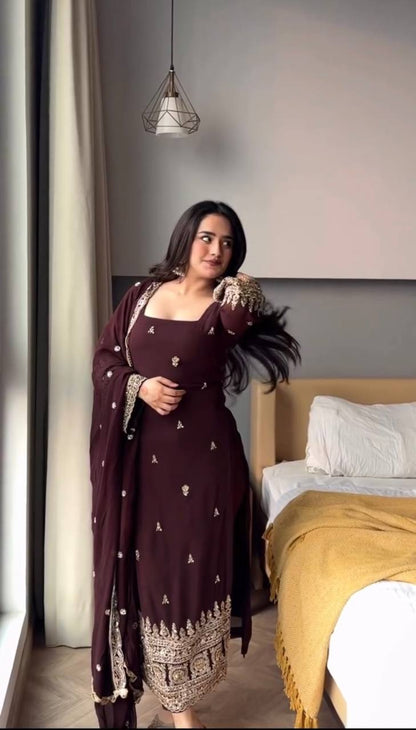 Yamini-KD Heavy Faux Georgette Kurta pent set