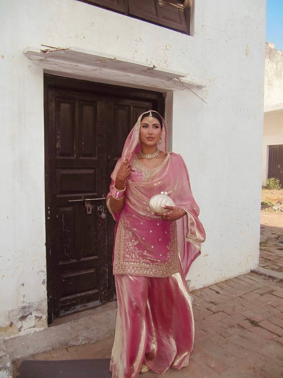 Disha-HK  Pure Gmy Silk Top - plazzo set HK Fashion