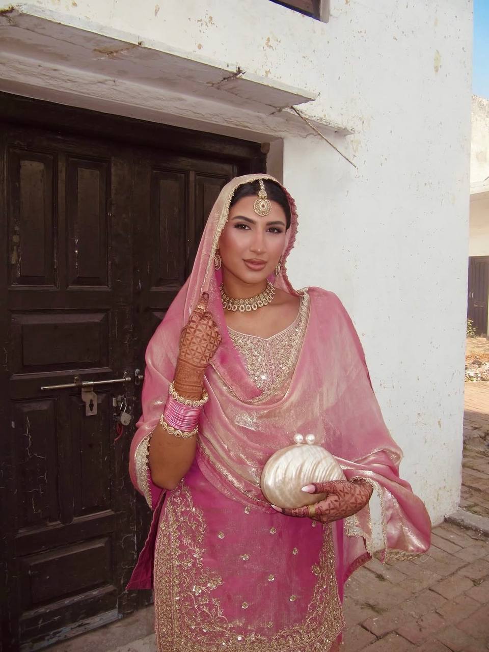 disha-hk  pure gmy silk top - plazzo set hk fashion