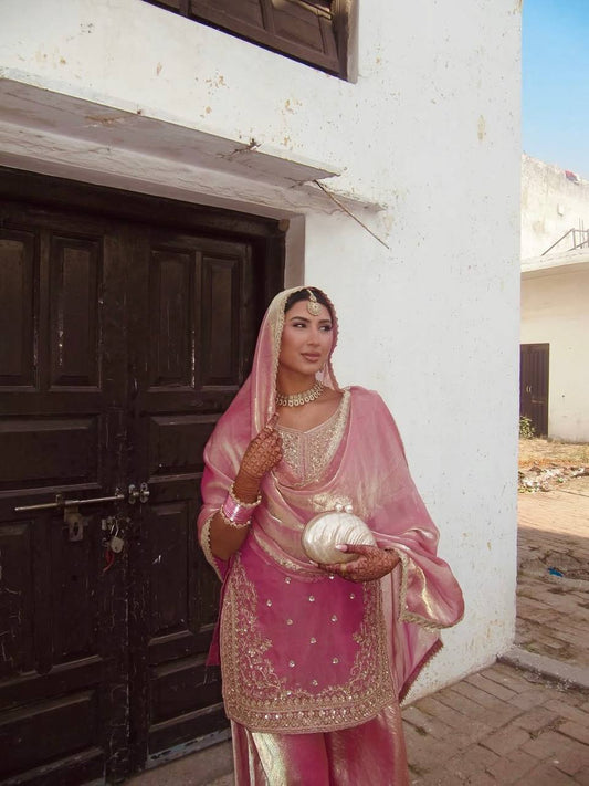 Disha-HK  Pure Gmy Silk Top - plazzo set HK Fashion