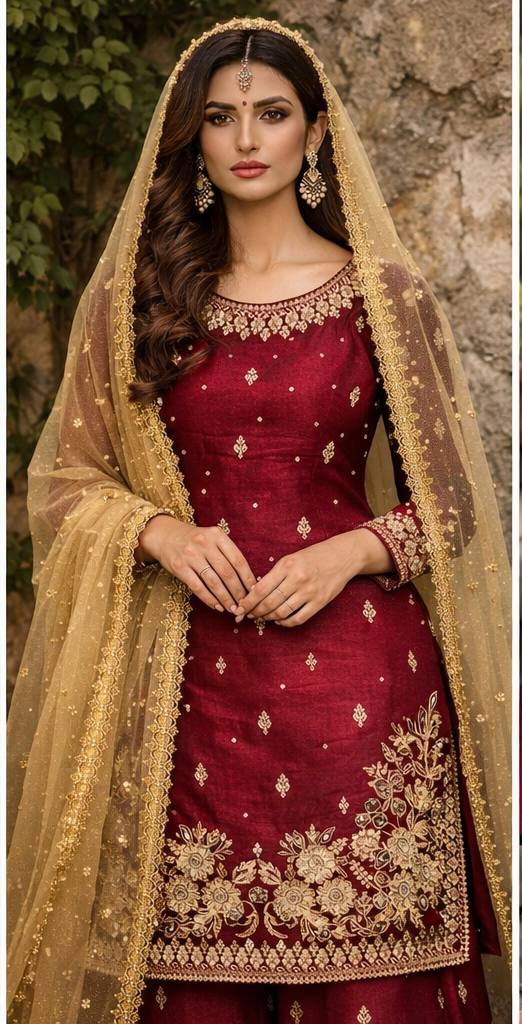 Shruti-VL  HAVY JC SILK Top and plazzo set Valam Fashion