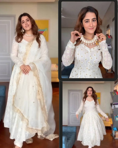 Ananya-TD Faux Blooming   top pent dupatta set