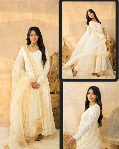 Ananya-TD Faux Blooming   top pent dupatta set