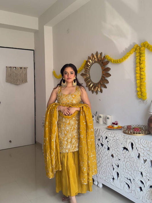 Hetvi-RTC  Soft Micro Cotton sharara set with dupatta RTC