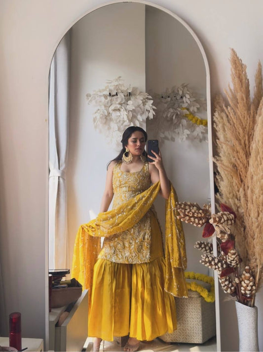 Hetvi-RTC  Soft Micro Cotton sharara set with dupatta RTC