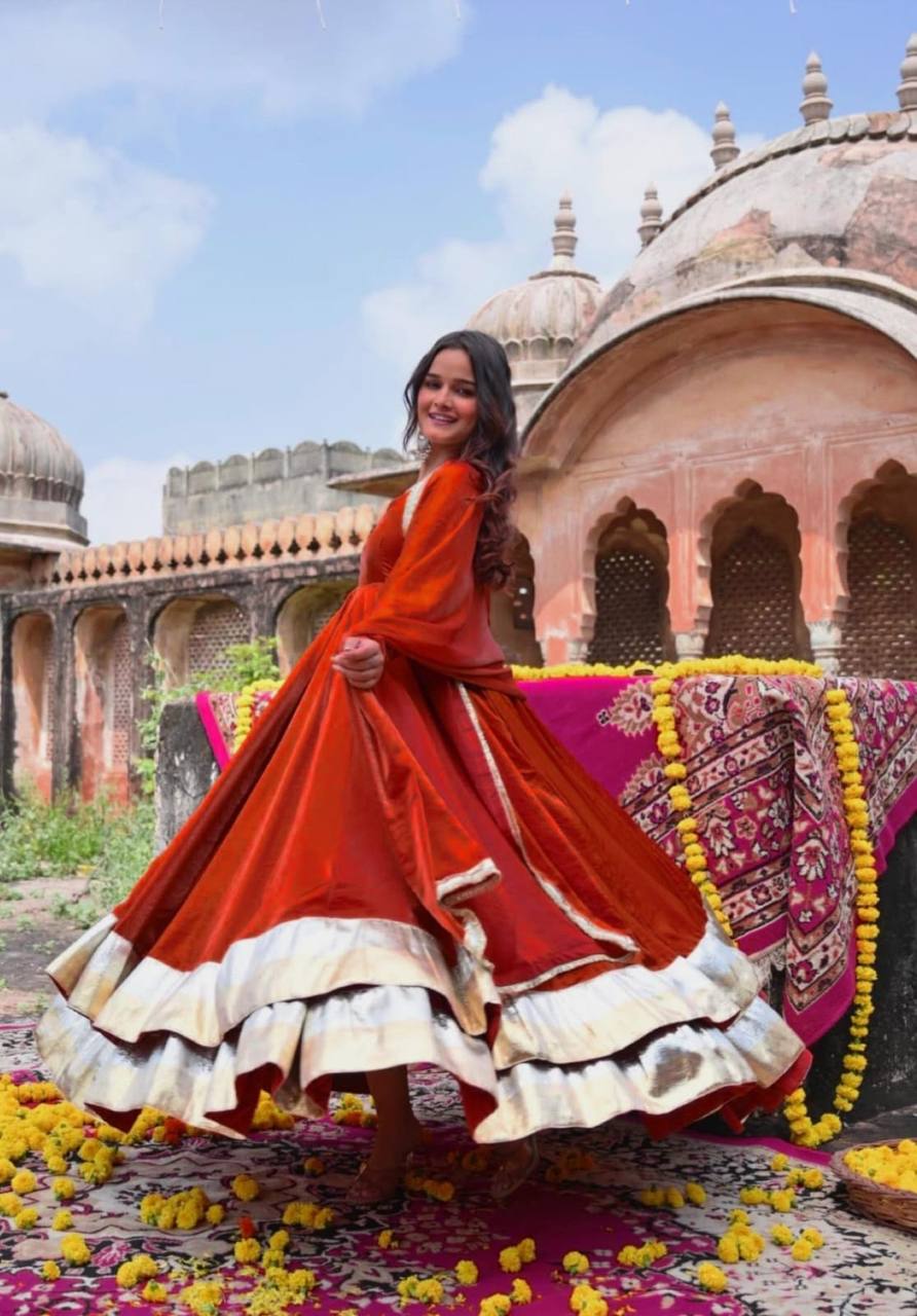 Krushi-MD Heavy Fendy Silk Anarkali suit Maruti Designer (MD)