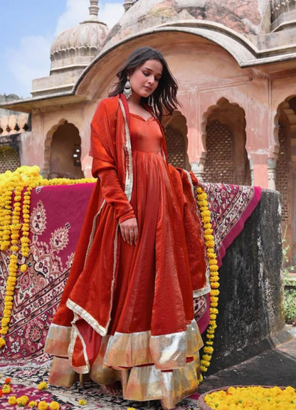 Krushi-MD Heavy Fendy Silk Anarkali suit Maruti Designer (MD)