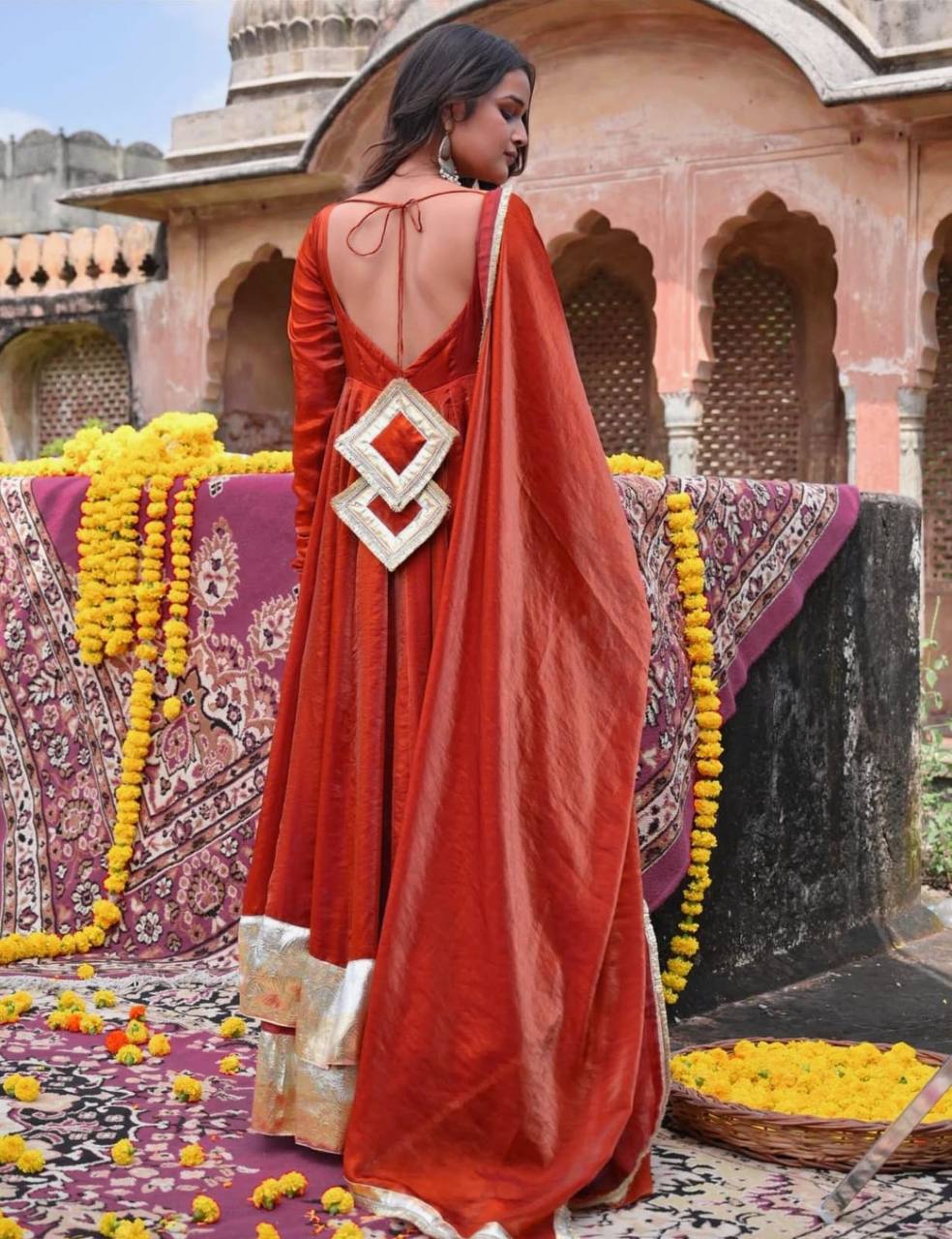 krushi-md heavy fendy silk anarkali suit maruti designer (md)