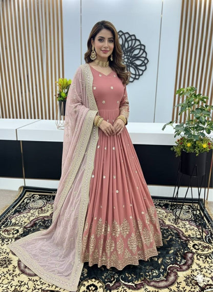 Shilpa-ZF Heavy Faux Georgette  Gown set ZF