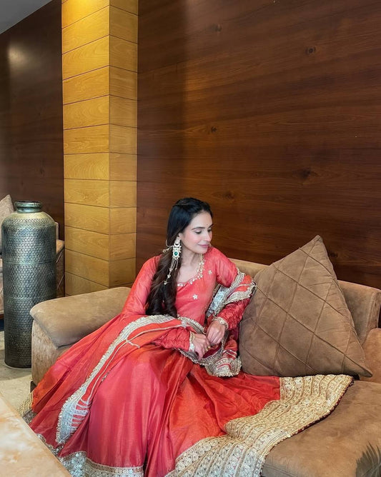 Ketali-RTC  Chinon silk Anarkali set RTC