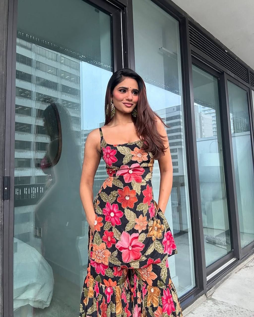 Tanisha -HK Pure Chinon Silk Sharara Set HK Fashion