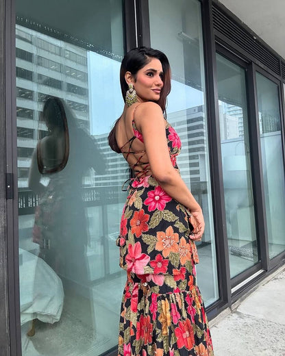 Tanisha -HK Pure Chinon Silk Sharara Set HK Fashion