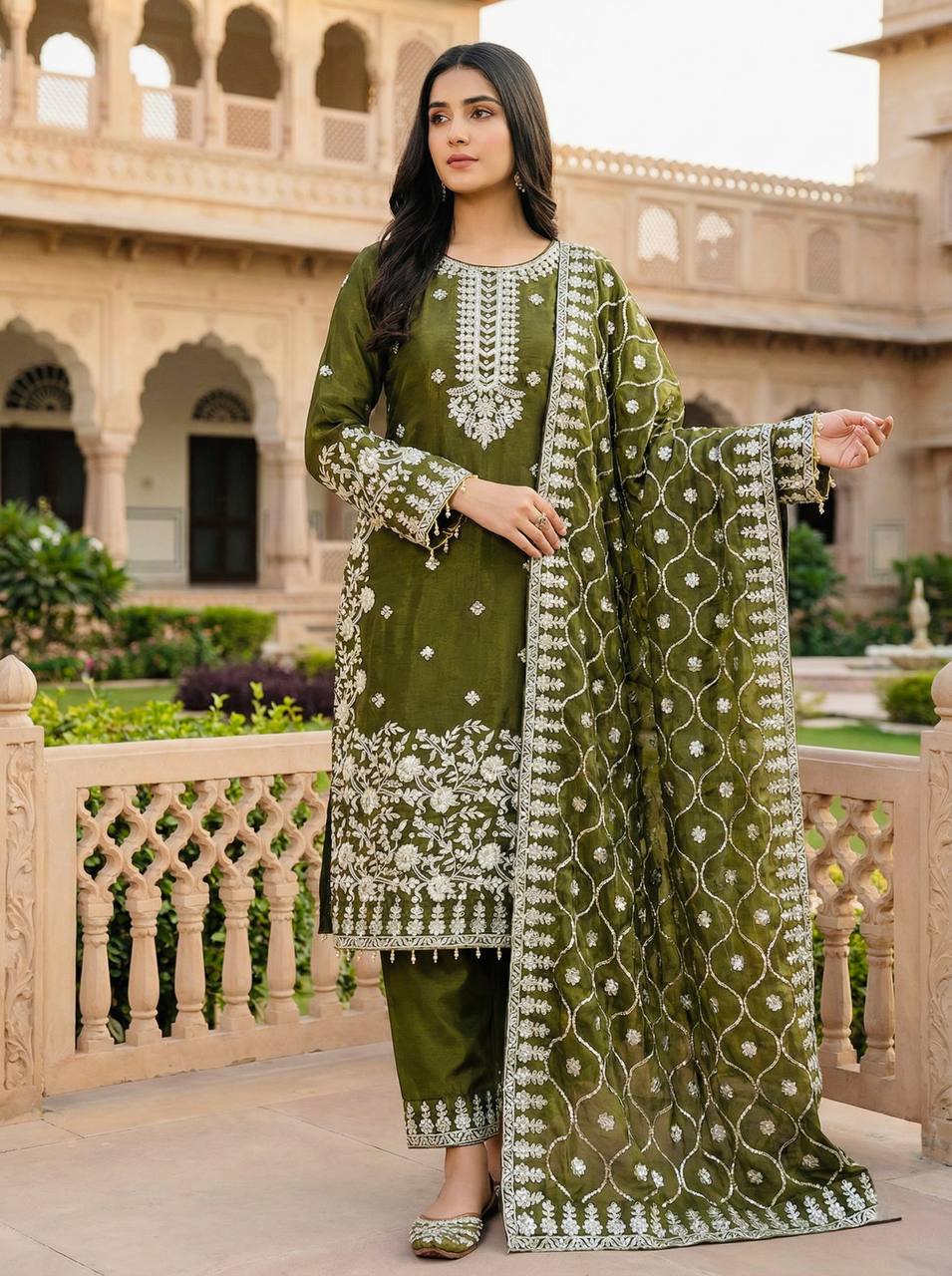 kirti-srk pure gmy silk top plazzo set srk