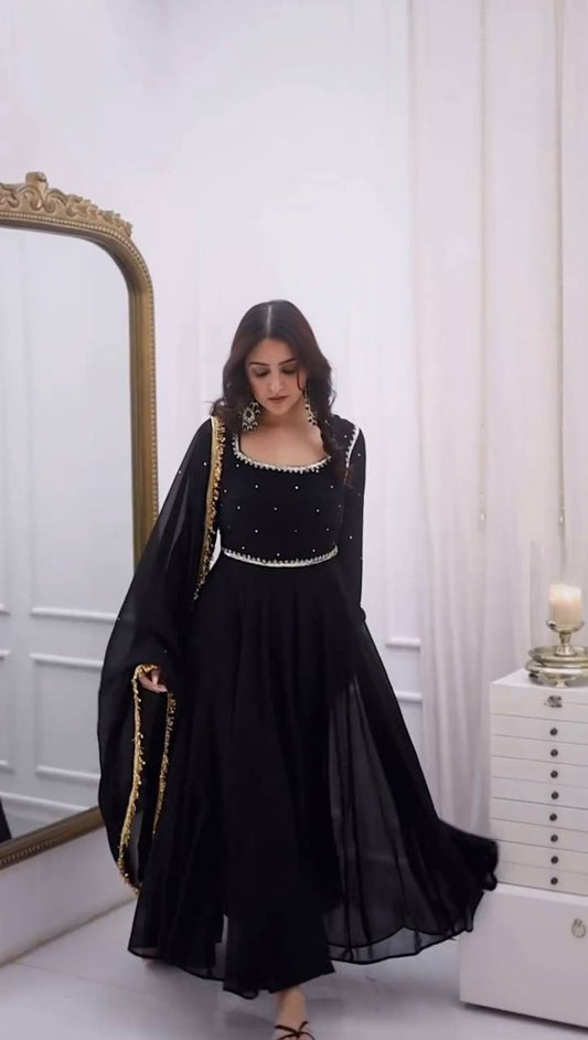 Krina- RT Foux Gorgette Anarkali set RTC