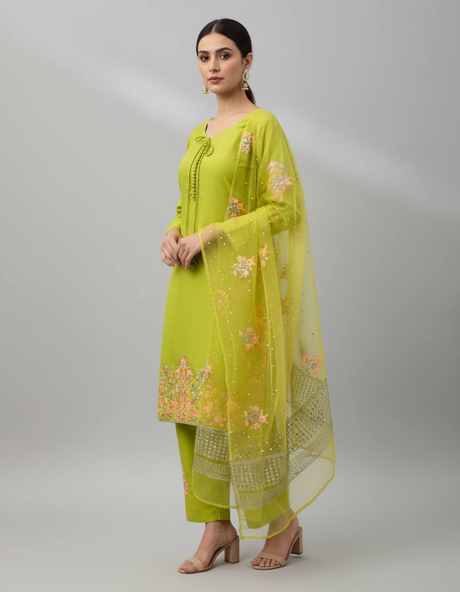 siddhi-nsr natural crep silk top bottom and dupatta set nsr