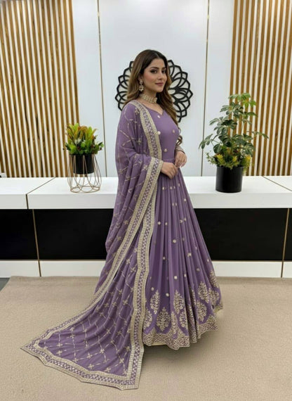 Shilpa-ZF Heavy Faux Georgette  Gown set ZF