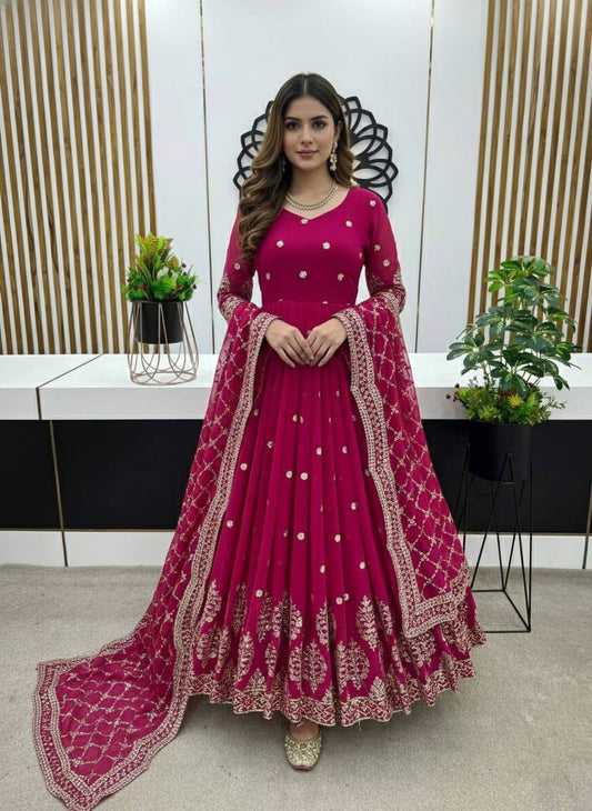 Shilpa-ZF Heavy Faux Georgette  Gown set ZF