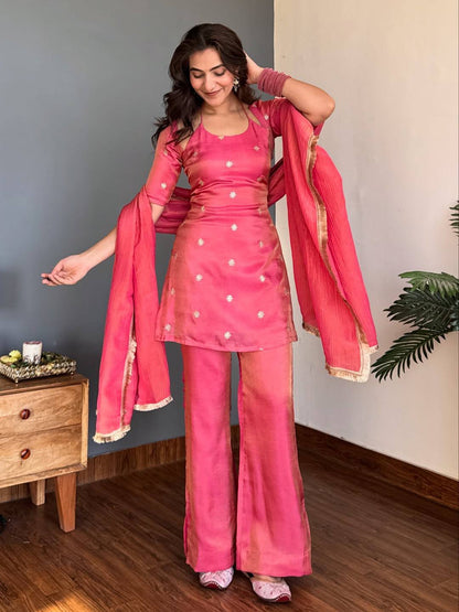 Kinjal-VL HAVY NC SILK Top Bottom set Valam Fashion