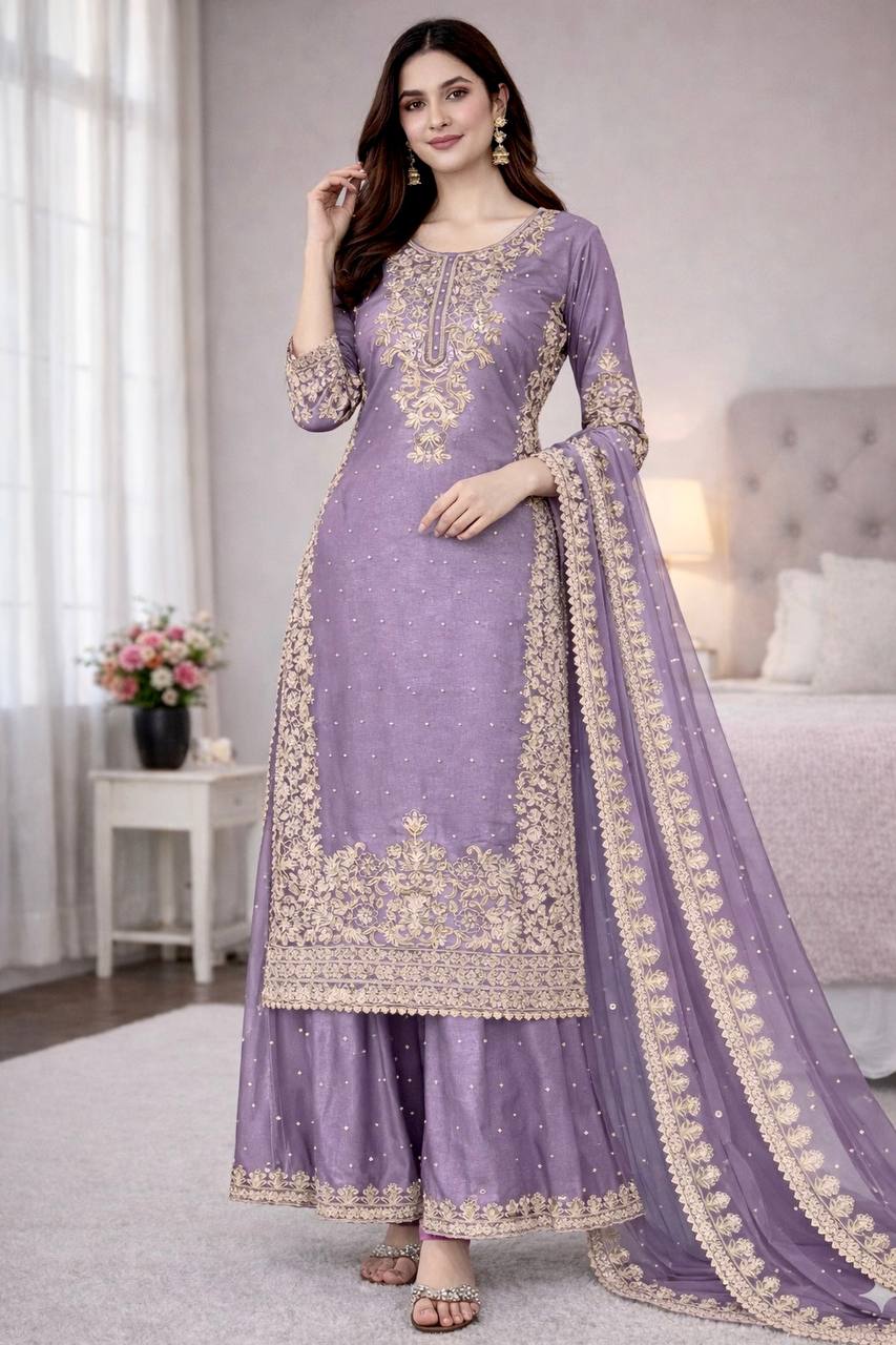 Smita-SSR Pure GYM Silk Top Bottom & Duptta Set SSR - NSR