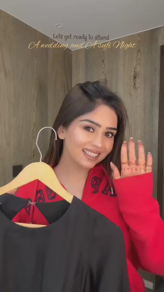 Bela-TD Roman silk Anarkali Gown set