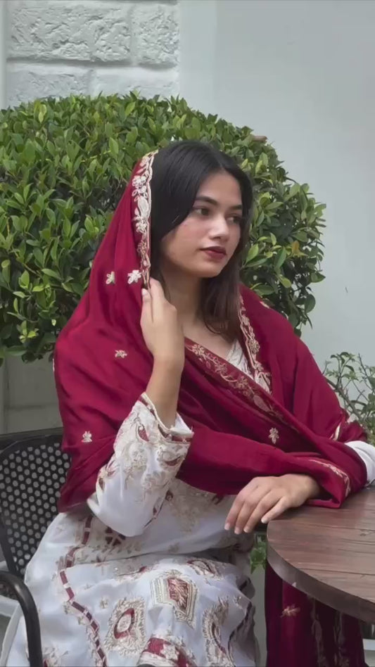 New Designer Party Look in Heavy Chinon Silk with Fancy Dupatta and Embroidery Work