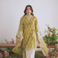 Designer Party Wear Top & Farshi Salwar Set in Heavy French Crepe with Digital Print & Embroidery