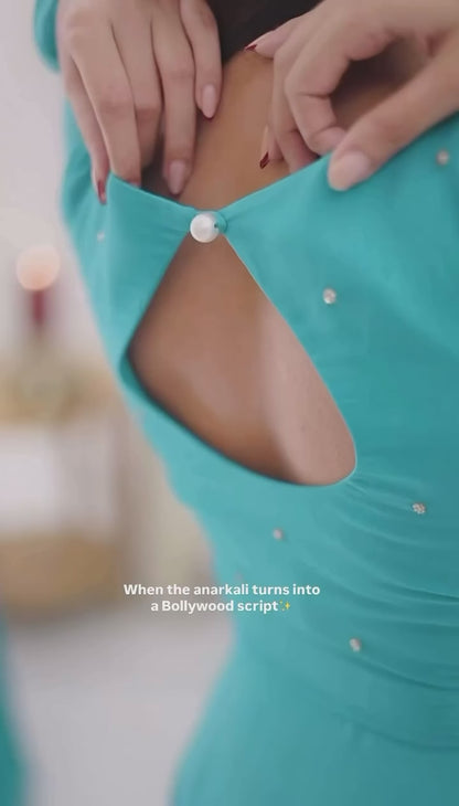 Pooja-SRK Faux Georgette Long kurti set