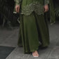 Elegant Designer Top in Heavy Chinon Silk with Embroidery and Matching Plazzo
