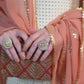 Fancy Party Wear Set with Embroidered Faux Georgette Top and Coordinated Bottom