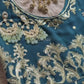 New Designer Party Wear Blue Heavy Star Georgette Gown with Pant and Embroidery Work