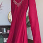 Designer Party Wear Star Georgette Gown with Pant and Embroidery Work