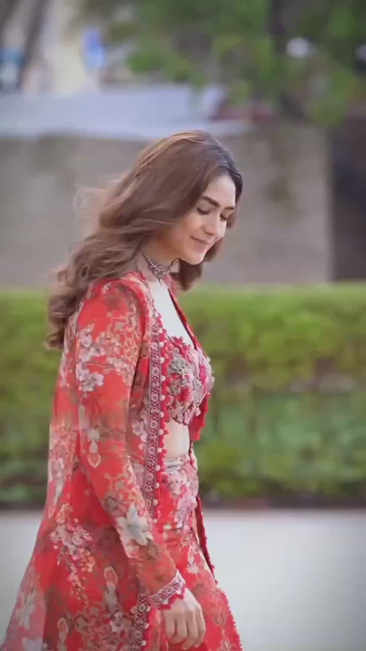 Hansika-PD- Heavy Faux Georgette Top Plazzo set