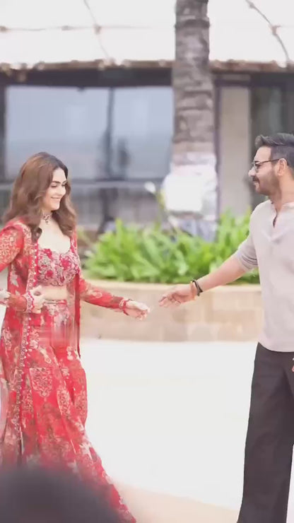 Hansika-PD- Heavy Faux Georgette Top Plazzo set