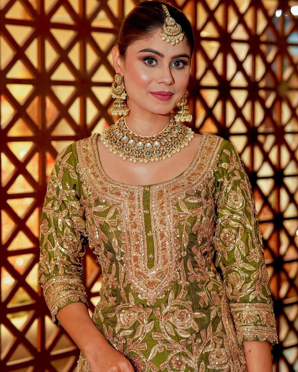 Fancy Dupatta with Party Wear Top and Plazzo in Heavy Embroidered Chinon Silk