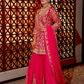 Fancy Dupatta with Party Wear Top and Plazzo in Heavy Embroidered Chinon Silk