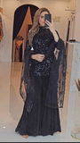 Premium Designer Ensemble in Heavy Fox Georgette with Embroidered Top, Plazzo & Fancy Dupatta