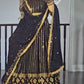Party Wear Designer Gown with Pant in Heavy Faux Georgette Featuring Full Sleeve Embroidery